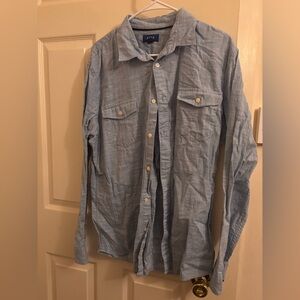 APT. 9 Light Blue Checkered Button-Up Shirt - Size XL